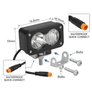 3 Inch Mountain E-Bike Spot Light | Super Bright Work Lamp for Ridstar Q20 Off-Road Vehicle